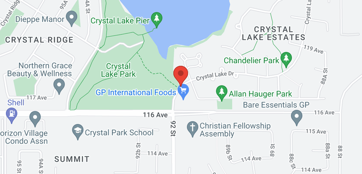 map of 9141 Crystal Lake Drive